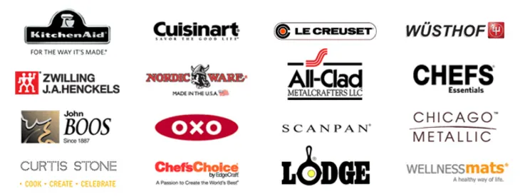 Home and kitchen brand logos