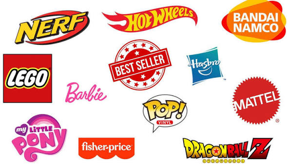Toys and games brand logos